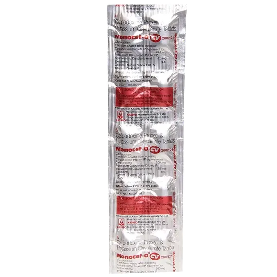 monocef o cv 200mg tablet 10's